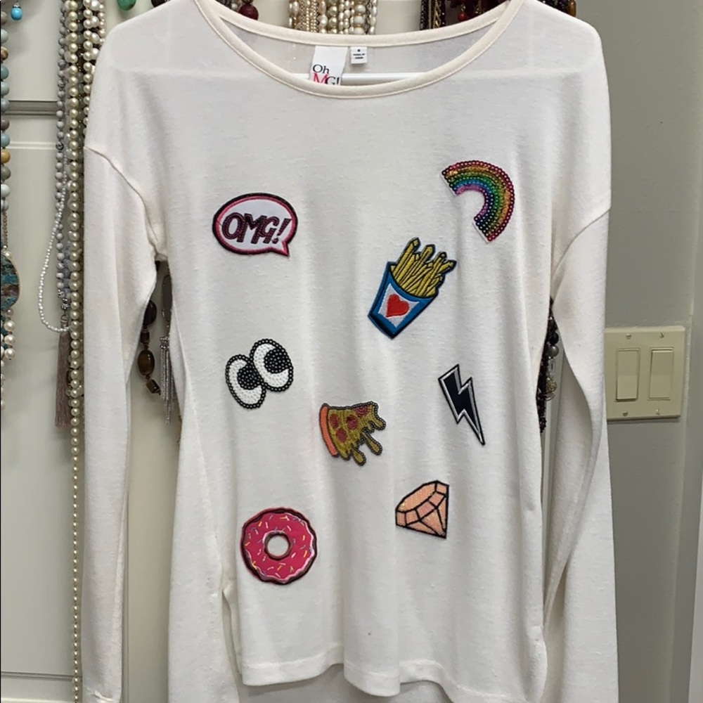 OhMG Long Sleeve Patched Shirt